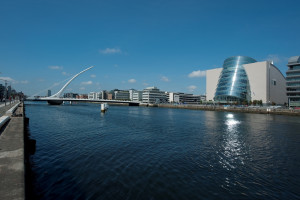 The CCD - Daytime from across the river Liffey