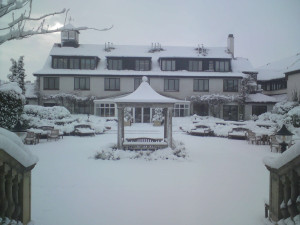 Balliol Courtyard in the snow view