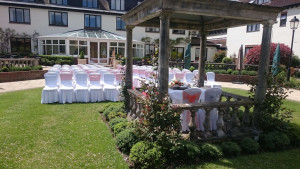 Courtyard Wedding Ceremony view