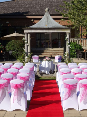 Courtyard Wedding Ceremony view
