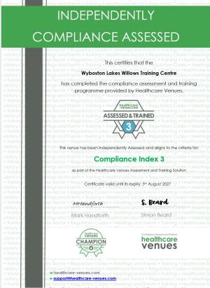 Compliance Index Certificate view