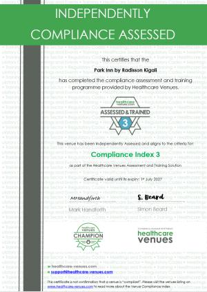 Compliance Index Certificate view